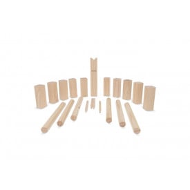 Kubb spel - hout - verpakt in katoenen pouch