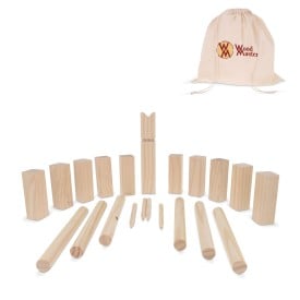 Kubb spel - hout - verpakt in katoenen pouch