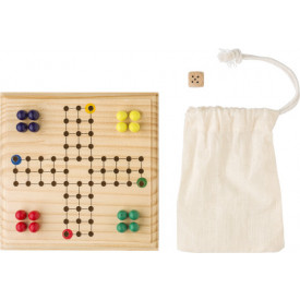 Houten ludo spel-Bruin