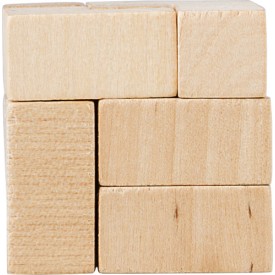 Amber puzzel - hout - verpakt in katoenen zakje