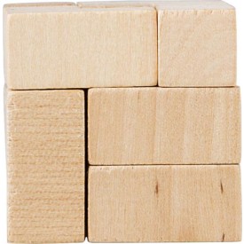 Amber puzzel - hout - verpakt in katoenen zakje