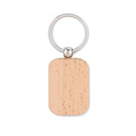 Houten sleutelhanger rechthoek-Hout