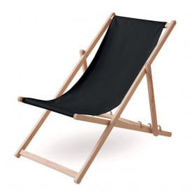 Houten strandstoel-Zwart