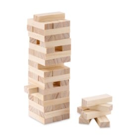 Pisa torenspel - hout - verpakt in katoenen zakje