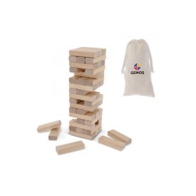 Toren spel - hout - 48 blokken - verpakt in katoenen zakje