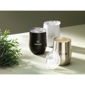 Huevo thermosbeker 350 ml - gerecycled RVS - push-on deksel