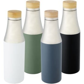 Hulan drinkfles - 540 ml - dubbelwandig geïsoleerd - bamboe deksel