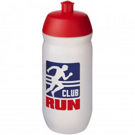 HydroFlex™ Clear drinkfles van 500 ml-Rood, frosted transparant