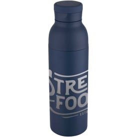Illuminate 650 ml RCS gerecyclede roestvrijstalen dubbelwandige geïsoleerde waterfles-Marineblauw