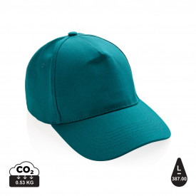 Impact 5 panel 280gr recycled katoenen cap met AWARE™ tracer-Verdigris