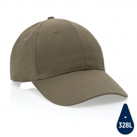 Impact 6 panel 190gr gerecycled katoenen cap met AWARE™ trac-Groen