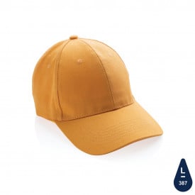 Impact 6 panel 280gr gerecycled katoenen cap met AWARE™ trac-Oranje
