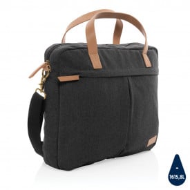 Impact AWARE™ 16 oz. recycled canvas laptoptas-Zwart