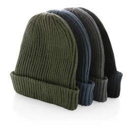 Impact AWARE™ gebreide beanie - polylana en acryl - met omslag