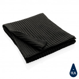 Impact AWARE™ Polylana® gebreide sjaal 180x25cm-Zwart