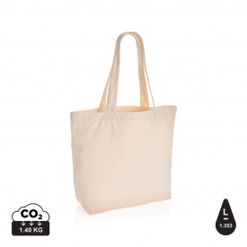 Impact Aware™ re-canvas shopper met vakje 240gsm ongeverfd-Gebroken wit