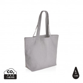 Impact Aware™ re-canvas shopper met vakje 240gsm ongeverfd-Grijs