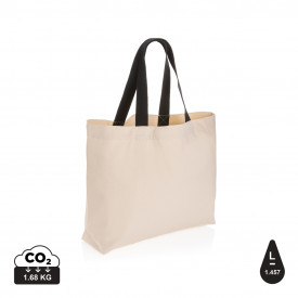 Impact Aware™ recycled canvas XL draagtas 240gsm ongeverfd-Gebroken wit