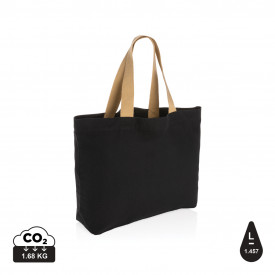 Impact Aware™ recycled canvas XL draagtas 240gsm ongeverfd-Zwart