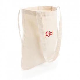 Draagtas - gerecyled canvas - 330g/m² - 37 x 40 cm - Aware™ - lange hengsels