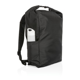 Impact AWARE™ RPET lichtgewicht rolltop rugzak-Zwart