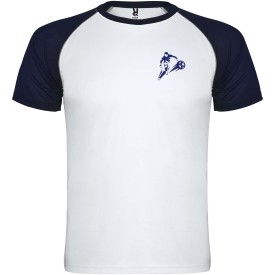 Indianapolis 140 g/m² sportshirt met korte mouwen voor kinderen-Wit, marineblauw