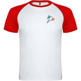 Indianapolis 140 g/m² sportshirt met korte mouwen voor kinderen-Wit, rood