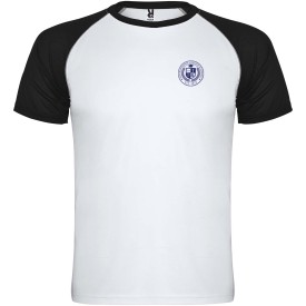 Indianapolis 140 g/m² sportshirt met korte mouwen voor kinderen-Wit, zwart