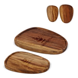 InSideOut 2 houten dienblaadjes - acaciahout - multifunctioneel