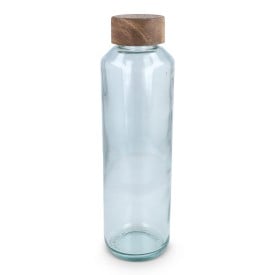 InSideOut ReuuZ waterfles - 650ml - gerecycled glas - houten dop