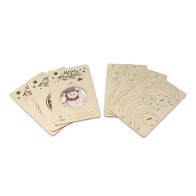 InSideOut Houten kerstornament set van 3-Natuur