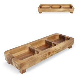 InSideOut houten snack tafeltje 35 cm - acaciahout - FSC-gecertificeerd
