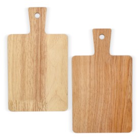 InSideOut set van 2 houten Tapas serveerplankjes-Hout / licht
