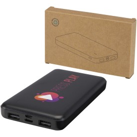 Intan powerbank van 10.000 mAh 10 W van gerecycled plastic-Zwart
