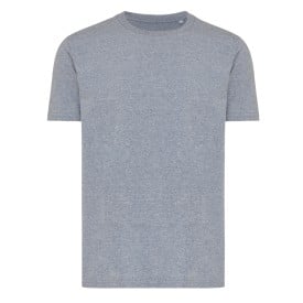 Iqoniq Brett gerecycled katoen t-shirt-Light heather navy
