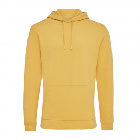 Iqoniq Jasper recycled katoen hoodie-Ochre yellow