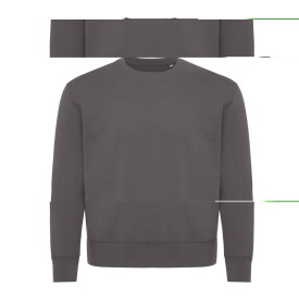 Iqoniq Kruger gerecycled katoen relaxed sweater-Antraciet