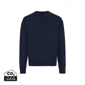Iqoniq Kruger gerecycled katoen relaxed sweater-Donkerblauw