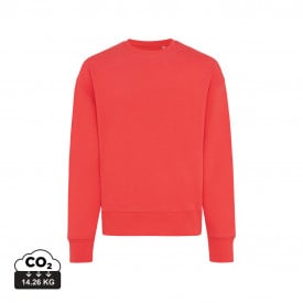 Iqoniq Kruger gerecycled katoen relaxed sweater-Weelderig rood