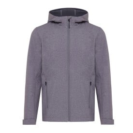 Iqoniq Makalu gerecycled polyester softshell jas-Vulcano heather grey