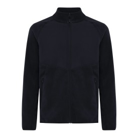 Iqoniq Talung gerecycled polyester fleece jas met rits-Zwart