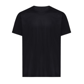 Iqoniq Tikal gerecycled polyester sneldrogend sport t-shirt-Zwart