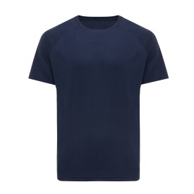 Iqoniq Tikal sportshirt - unisex - gerecycled polyester - 150 g/m2-Donkerblauw
