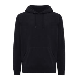 Iqoniq Trivor gerecycled polyester fleece hoodie-Zwart
