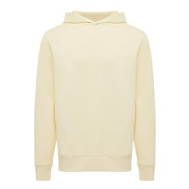 Iqoniq Yengo recycled katoen hoodie met steekzakken-Cream yellow