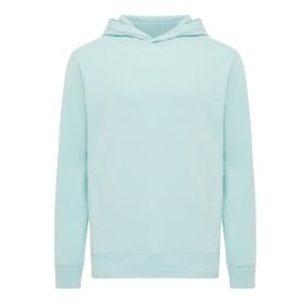 Iqoniq Yengo recycled katoen hoodie met steekzakken-Crushed mint