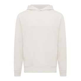 Iqoniq Yengo recycled katoen hoodie met steekzakken-Ivory white