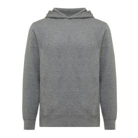 Iqoniq Yengo recycled katoen hoodie met steekzakken-Light heather anthracite
