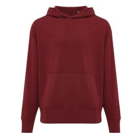 Iqoniq Yoho gerecycled katoen relaxed hoodie-Bordeauxrood
