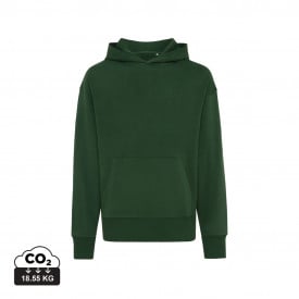 Iqoniq Yoho gerecycled katoen relaxed hoodie-Bosgroen